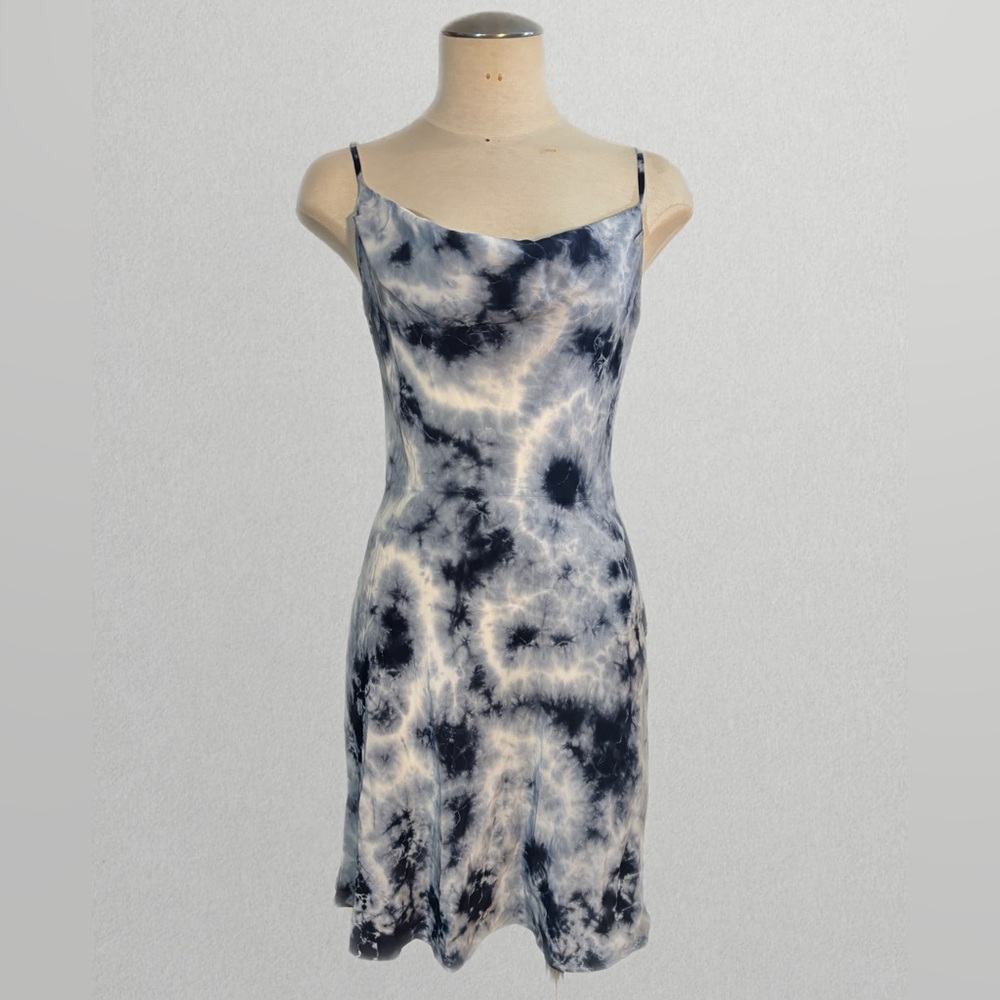 Realisation Par Tie-Dye Spaghetti Strap Dress in Blue